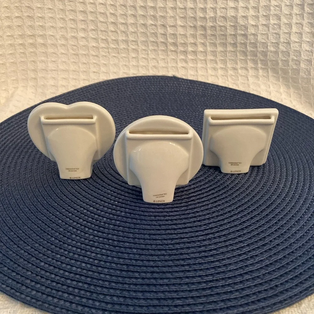 Lenox Set Of 3 Mini Porcelain Frames 3 Different Shapes